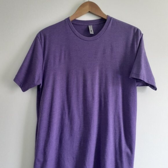 Unisex Next Level Apaprel Purple Tee Act With Integrity Size Medium NWOT - Picture 3 of 10